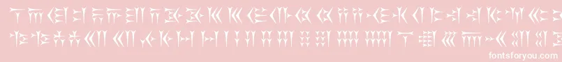 Kakoulookiam Font – White Fonts on Pink Background