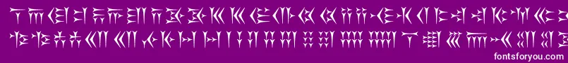Kakoulookiam Font – White Fonts on Purple Background