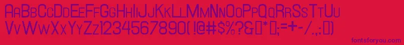 Hallandalesmallcaps Font – Purple Fonts on Red Background