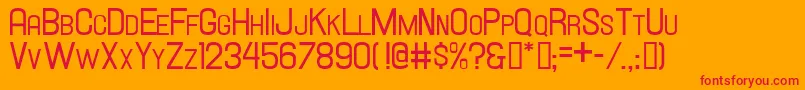 Hallandalesmallcaps Font – Red Fonts on Orange Background