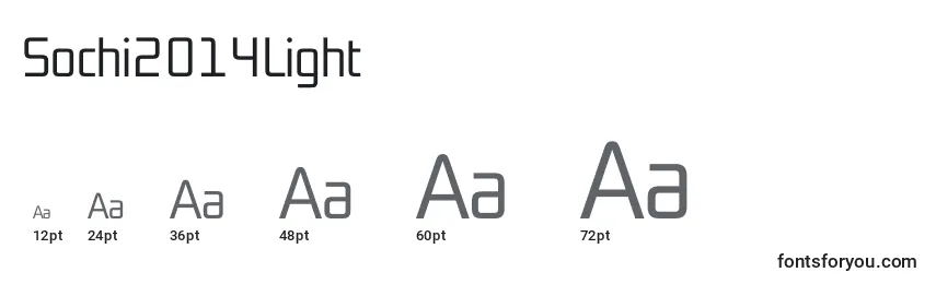 Размеры шрифта Sochi2014Light
