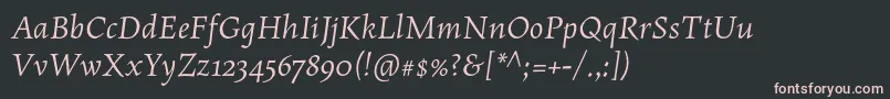 fuente MaiolaproItalic – Fuentes Rosadas Sobre Fondo Negro
