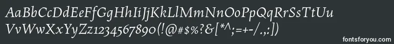fuente MaiolaproItalic – Fuentes Blancas Sobre Fondo Negro