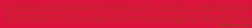 Police Direktor3DItalic – polices brunes sur fond rouge