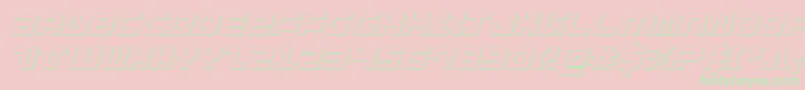 Direktor3DItalic-Schriftart – Grüne Schriften auf rosa Hintergrund
