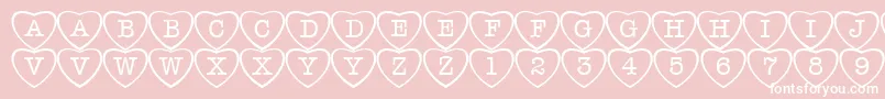 フォントAOldtypingcmdcfnt1 – ピンクの背景に白い文字