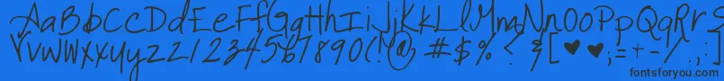 Шрифт It – чёрные шрифты на синем фоне