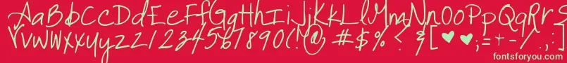 It Font – Green Fonts on Red Background