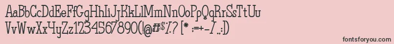 TheQuestOfDiscoveries Font – Black Fonts on Pink Background
