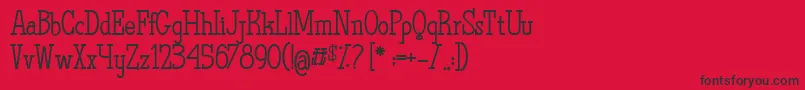 TheQuestOfDiscoveries Font – Black Fonts on Red Background