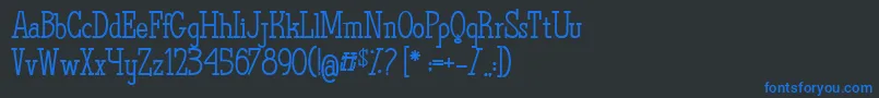 TheQuestOfDiscoveries Font – Blue Fonts on Black Background
