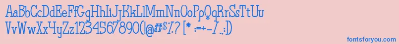 TheQuestOfDiscoveries Font – Blue Fonts on Pink Background