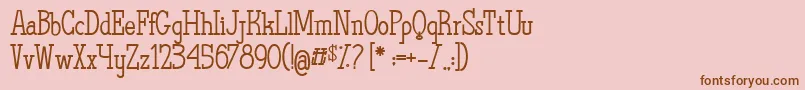 TheQuestOfDiscoveries Font – Brown Fonts on Pink Background