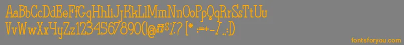 TheQuestOfDiscoveries Font – Orange Fonts on Gray Background