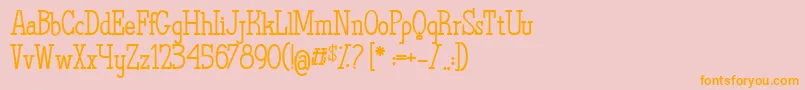 TheQuestOfDiscoveries Font – Orange Fonts on Pink Background