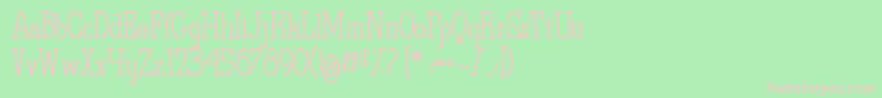 TheQuestOfDiscoveries Font – Pink Fonts on Green Background