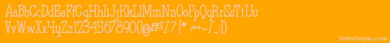 TheQuestOfDiscoveries Font – Pink Fonts on Orange Background