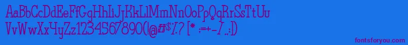 TheQuestOfDiscoveries Font – Purple Fonts on Blue Background