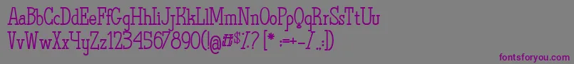 TheQuestOfDiscoveries Font – Purple Fonts on Gray Background