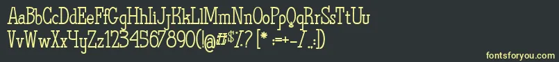 TheQuestOfDiscoveriesフォントについての詳細 フォントTheQuestOfDiscoveries – 黒い背景に黄色の文字