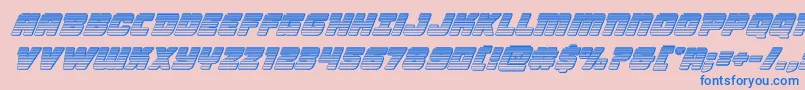 Victorycomicschromeital Font – Blue Fonts on Pink Background