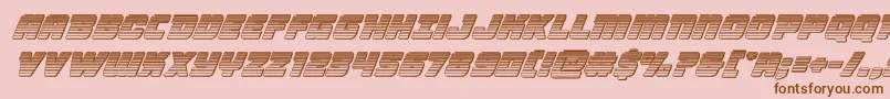 Victorycomicschromeital Font – Brown Fonts on Pink Background