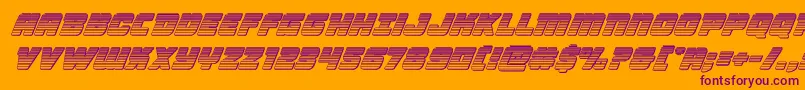 Victorycomicschromeital Font – Purple Fonts on Orange Background