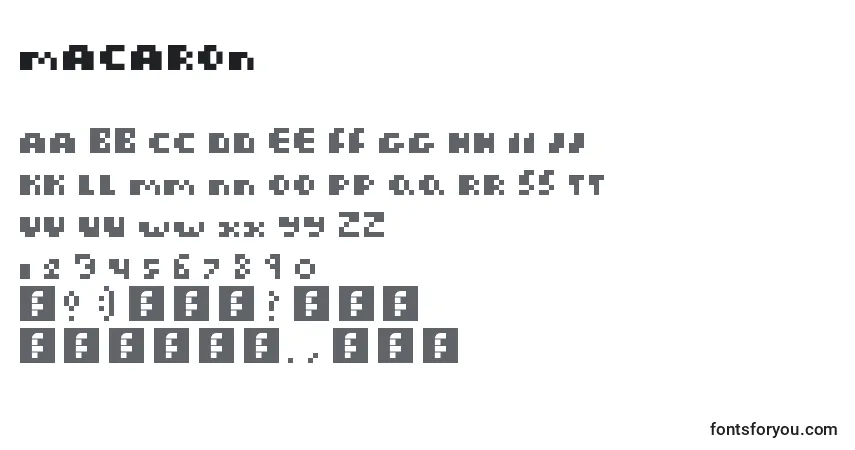 Macaron-fontti – aakkoset, numerot, erikoismerkit