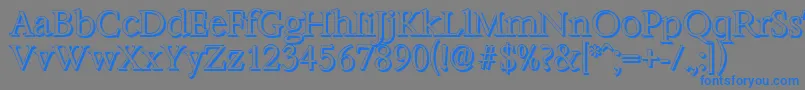 BernsteinshadowLightRegular Font – Blue Fonts on Gray Background