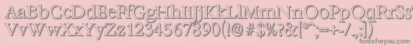 BernsteinshadowLightRegular Font – Gray Fonts on Pink Background