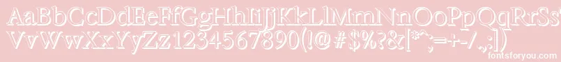 BernsteinshadowLightRegular Font – White Fonts on Pink Background