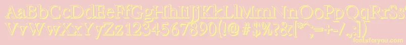 BernsteinshadowLightRegular Font – Yellow Fonts on Pink Background