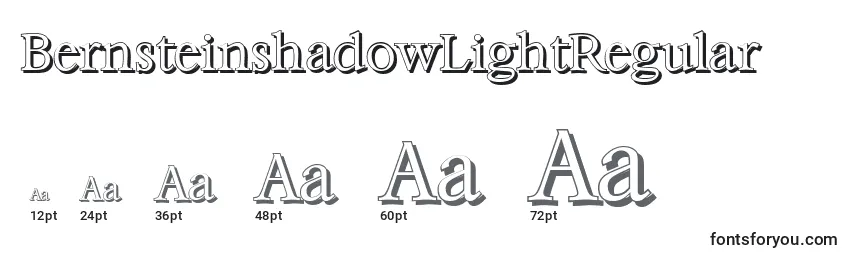 BernsteinshadowLightRegular Font Sizes