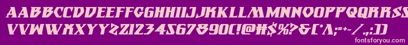 Eternalknightboldital Font – Pink Fonts on Purple Background