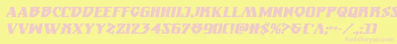 Eternalknightboldital Font – Pink Fonts on Yellow Background