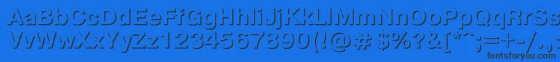 Pragmaticashadowc Font – Black Fonts on Blue Background