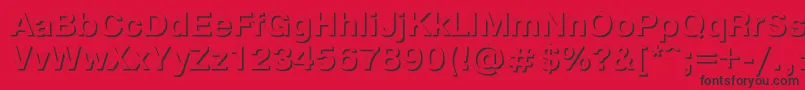 Pragmaticashadowc Font – Black Fonts on Red Background