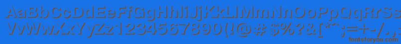 More about Pragmaticashadowc Font Pragmaticashadowc Font – Brown Fonts on Blue Background