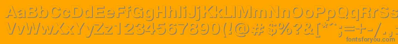 フォントPragmaticashadowc – オレンジの背景に灰色の文字