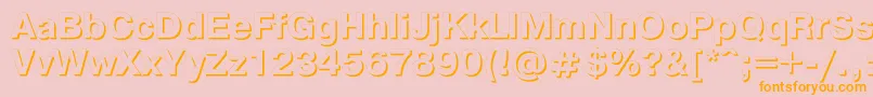 Pragmaticashadowc Font – Orange Fonts on Pink Background