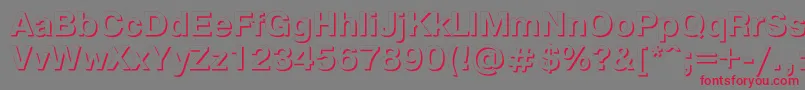 Pragmaticashadowc Font – Red Fonts on Gray Background
