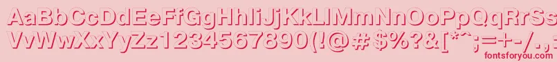 Pragmaticashadowc Font – Red Fonts on Pink Background