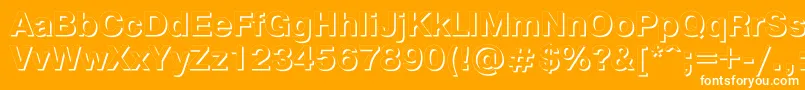 Pragmaticashadowc Font – White Fonts on Orange Background