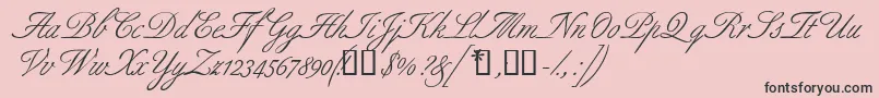 Aldridgescriptssk Font – Black Fonts on Pink Background