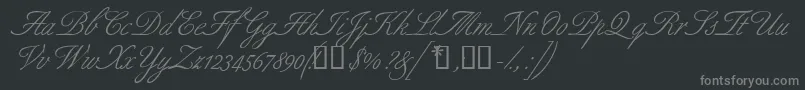 Aldridgescriptssk Font – Gray Fonts on Black Background