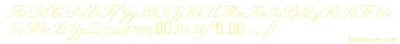 Aldridgescriptssk-Schriftart – Gelbe Schriften