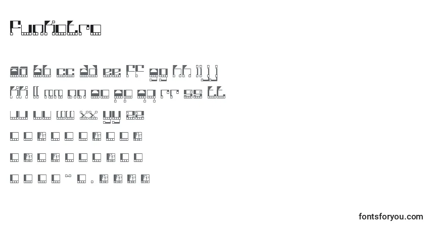 Schriftart Funkotro – Alphabet, Zahlen, spezielle Symbole