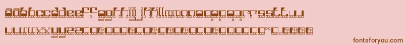 Czcionka Funkotro – brązowe czcionki na różowym tle