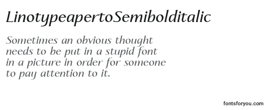 LinotypeapertoSemibolditalic-fontti