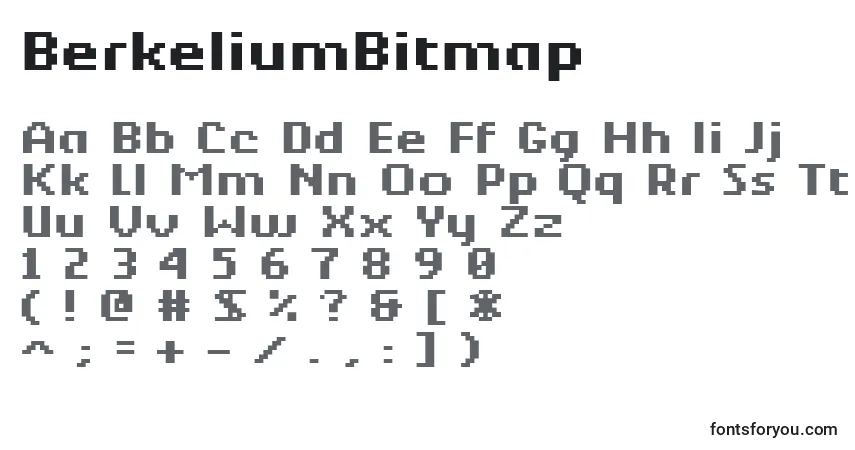 BerkeliumBitmap Font – alphabet, numbers, special characters